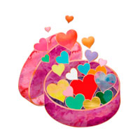 сердечки-леденцы в коробочке