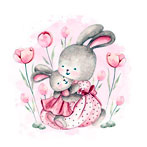 Мама зайка и малыш зайка